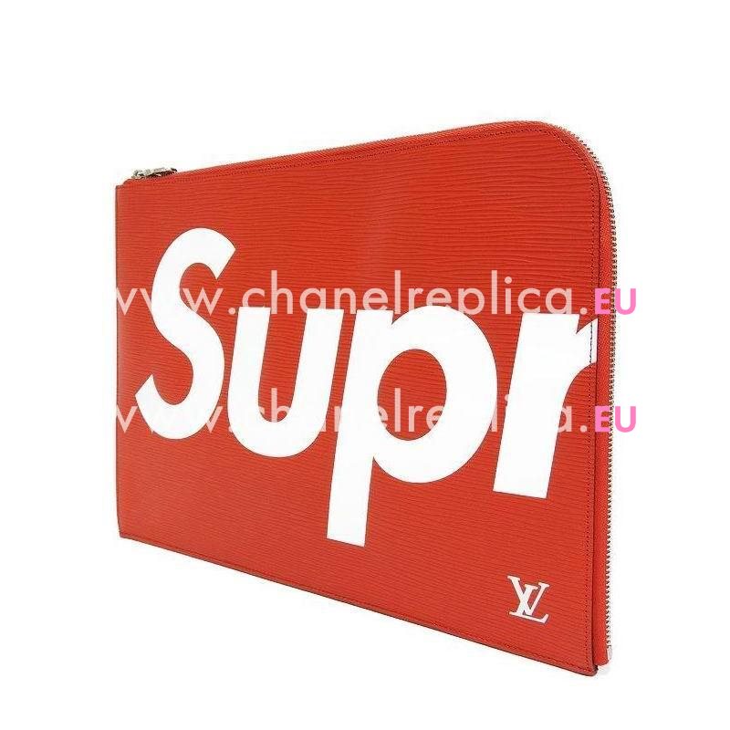 Louis Vuitton X Supreme EPI Leather Pochette Jour GM Clutch Bag M67722