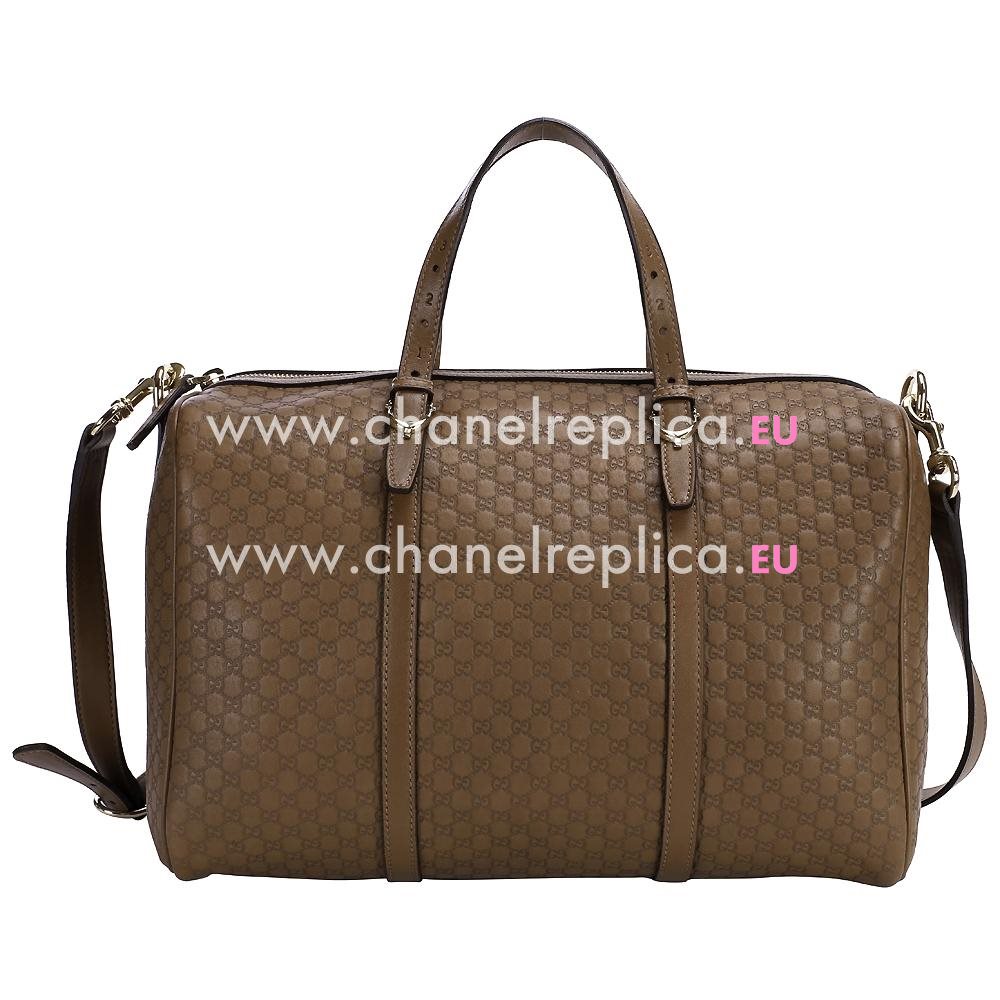 Gucci Nice Brown Embossed GG Cowhide Boston Bag G5129390