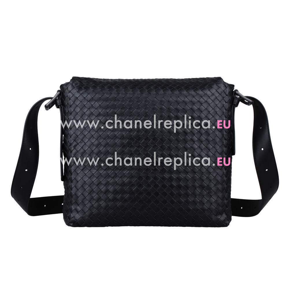 Bottega Veneta Intrecciato Classic Nappa Woven Shouldbag Black B6110501