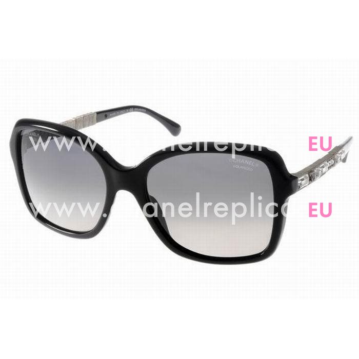 Chanel Metal Plastic Frame Sunglasses Black A7082513
