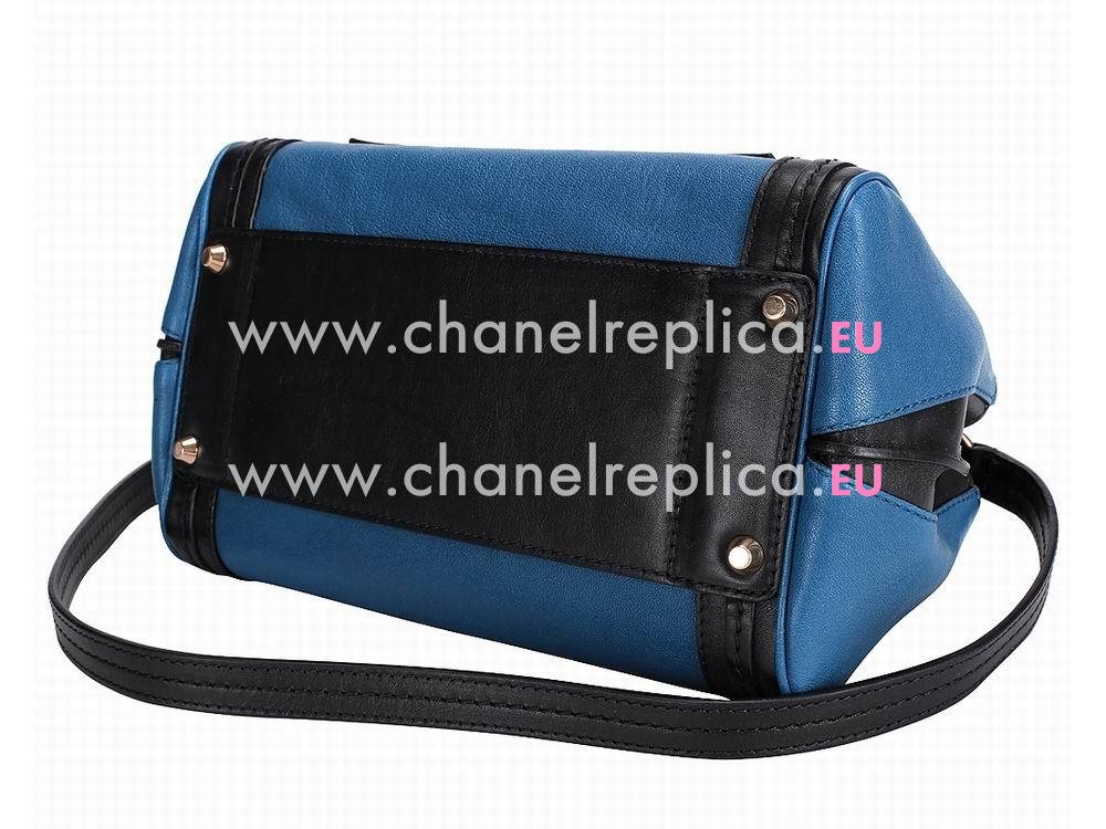 Chloe Small Alice Calfskin Hand Bag In Black /Blue C5136472