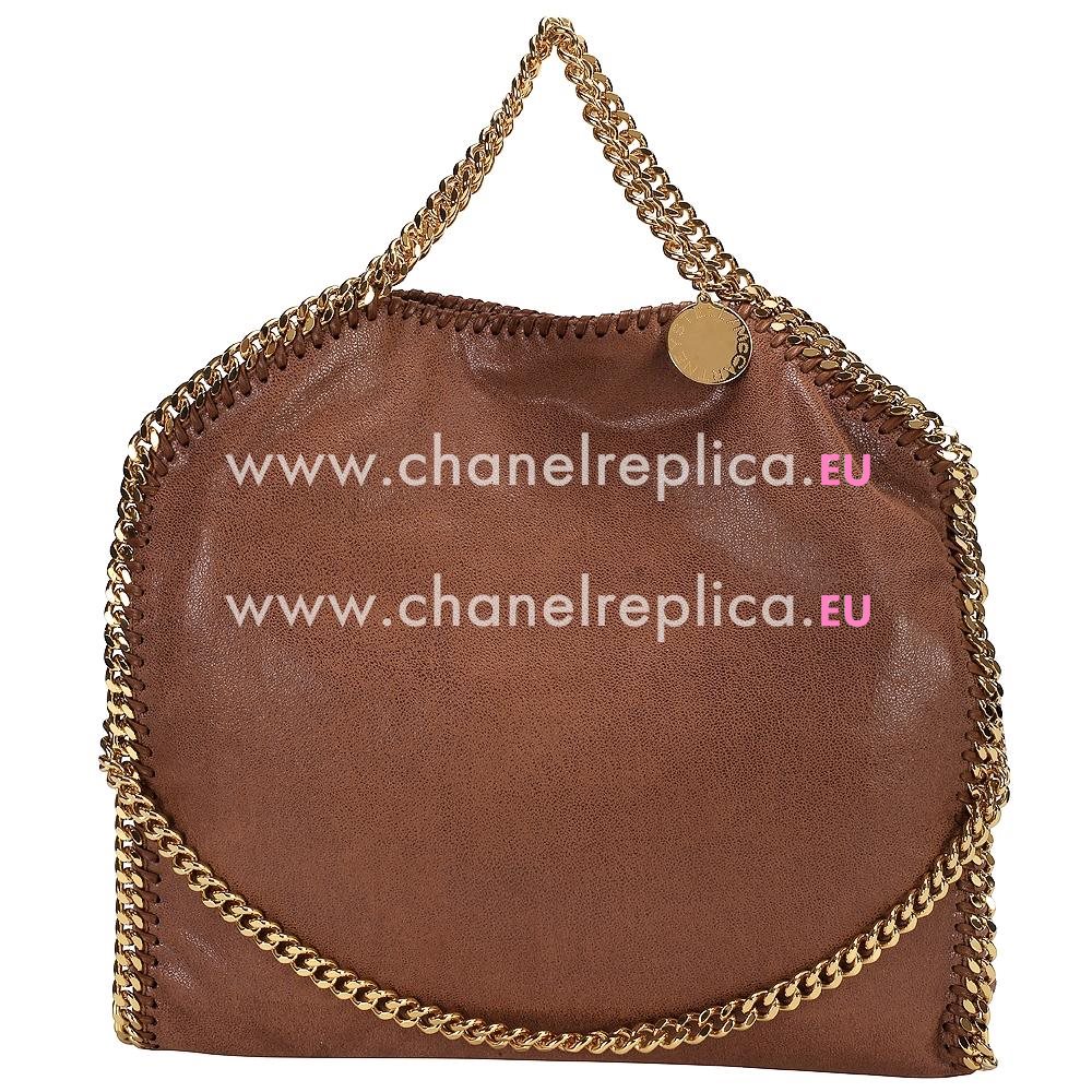 Stella McCartney Falabella Medium Size Gold Chain Bag Coffee S850065