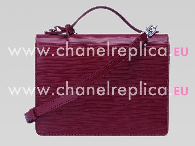 Louis Vuitton 2013 Epi Leather Monceau BB Bag Purplish-Red M40783