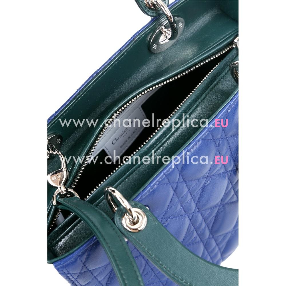 Dior Lady Dior 3Colors Lambskin Medium Handbags White/Blue/Green DB434577