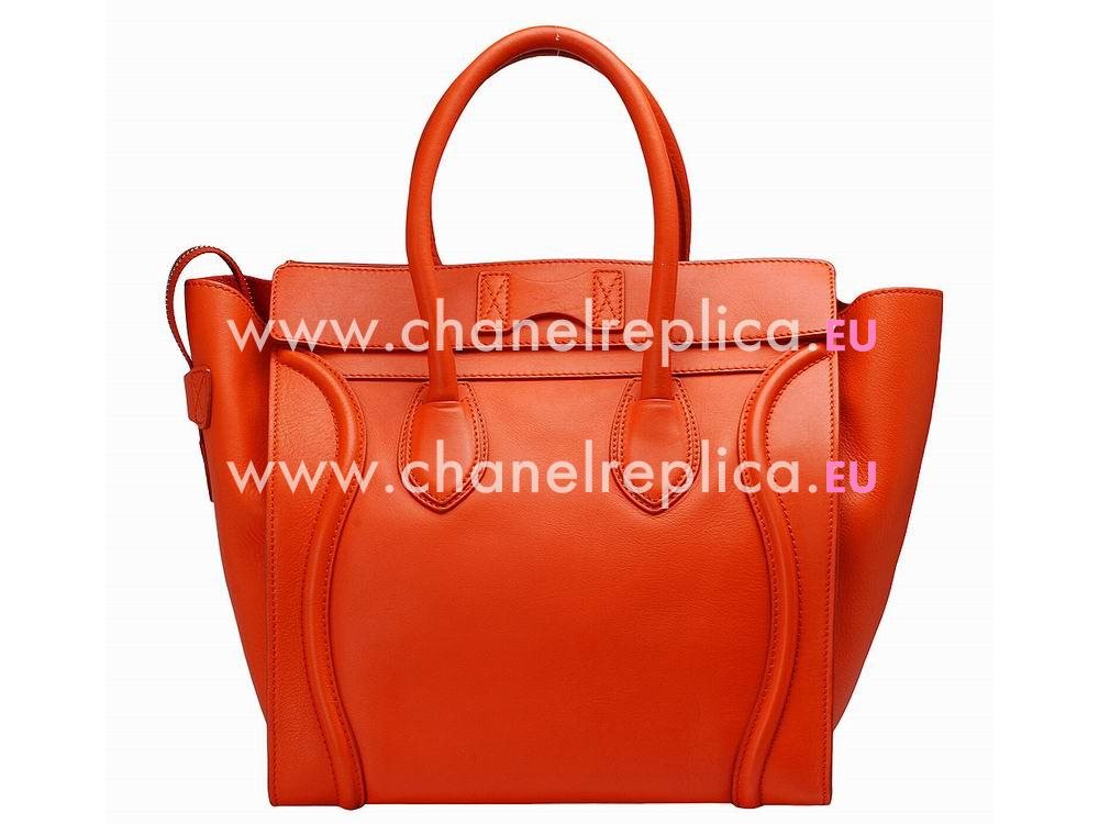 Celine Mini Square Luggage Smooth Calfskin Nano Orange CE52053