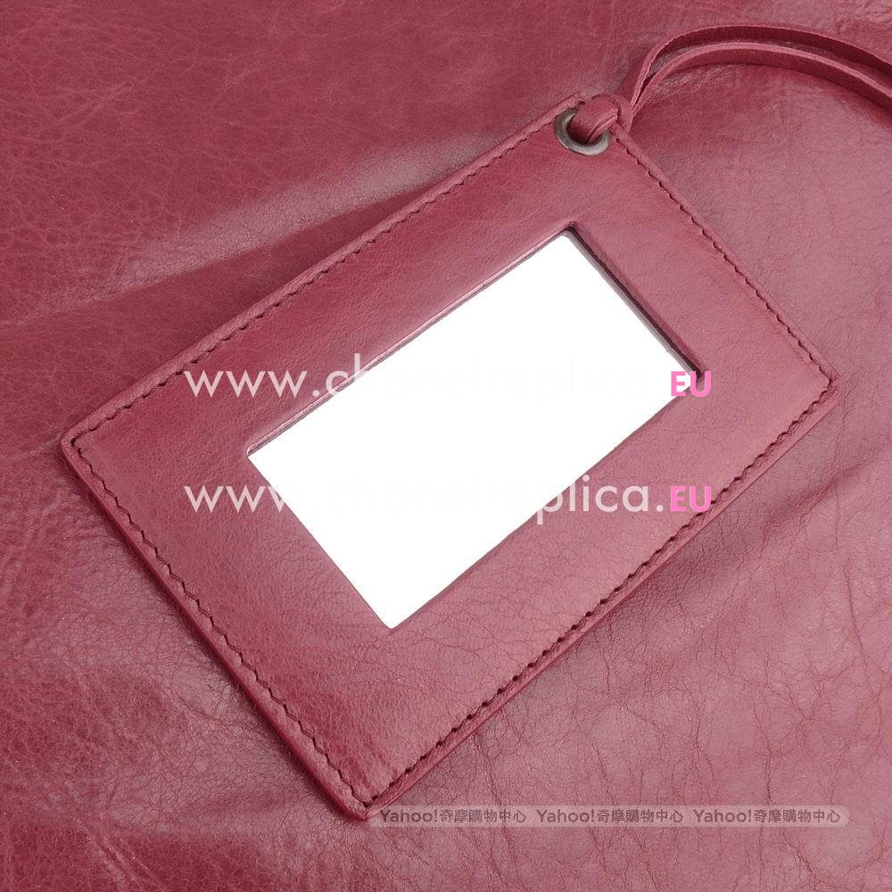 Balenciage Classic Midday Calfskin Aged Brass hardware Bag Burgundy B5086257