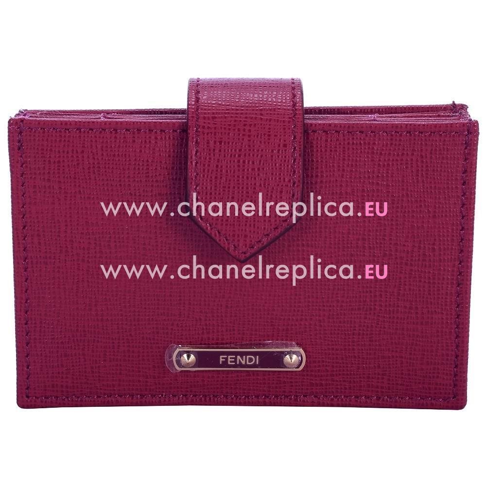 FENDI Calfskin Card Bag Purple Red F4906364