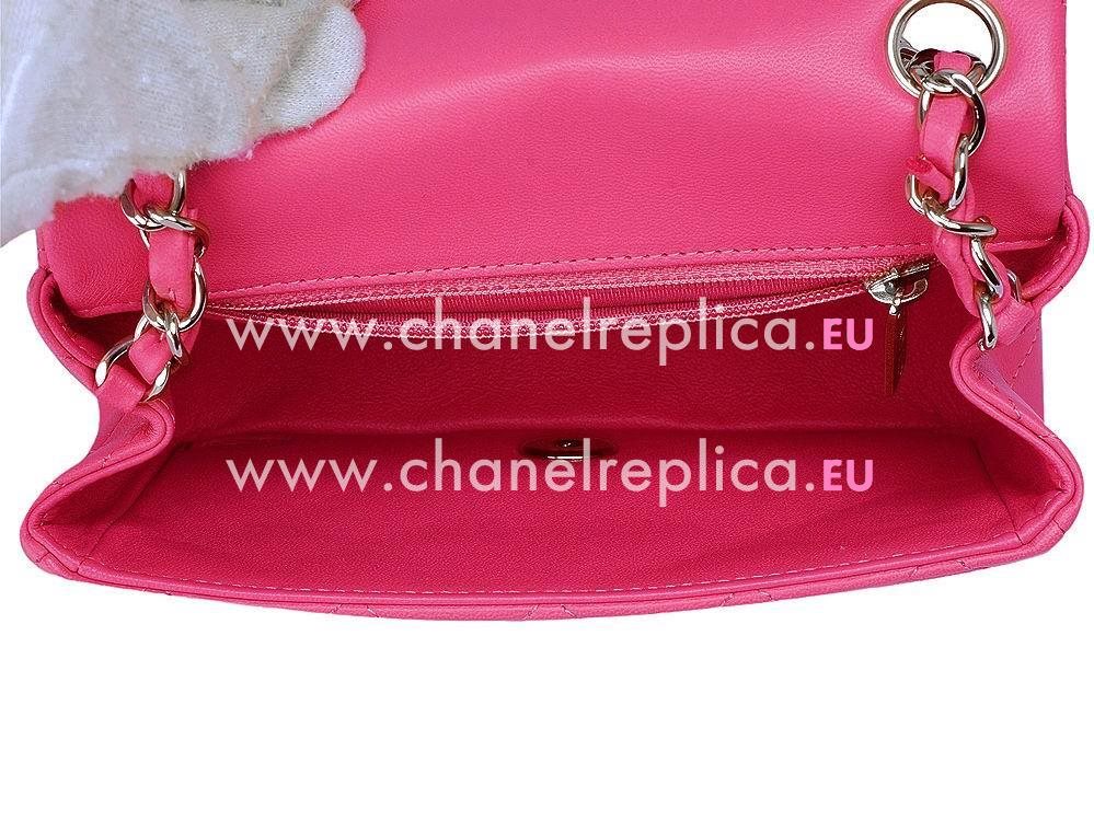 Chanel Mini Coco Lambskin Flap Bag Red(Silver) A35223