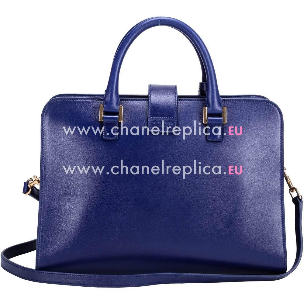 YSL Saint Laurent Cabas Monogram YSL Calfskin Bag In Blue YSL5717461