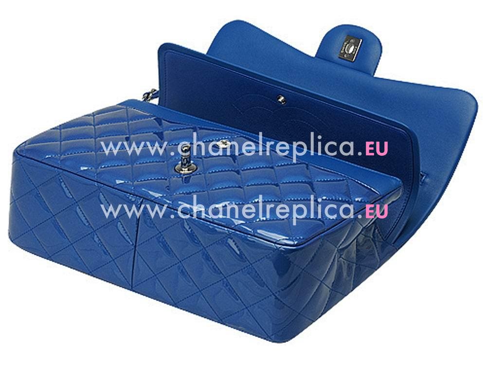 Chanel Patent Lambskin Jumbo Coco Bag Royalblue A58600PLS