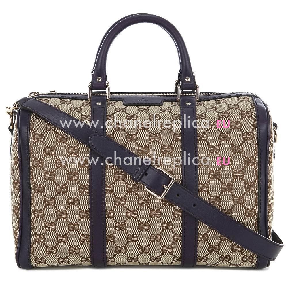 Gucci Vintage Web Calfskin Boston Bag In Purple G5624138