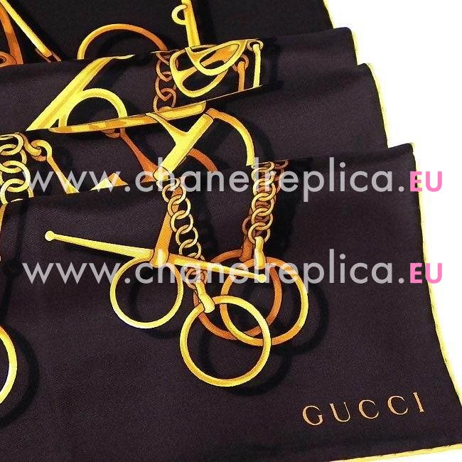 Gucci Classic GG Logo Wool Scarf Yellow G6111126