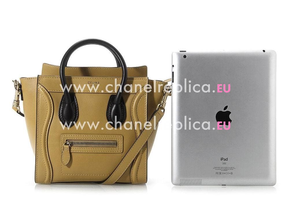 Celine Smooth Calfskin Nano Luggage Micro Earth Yellow CE62027