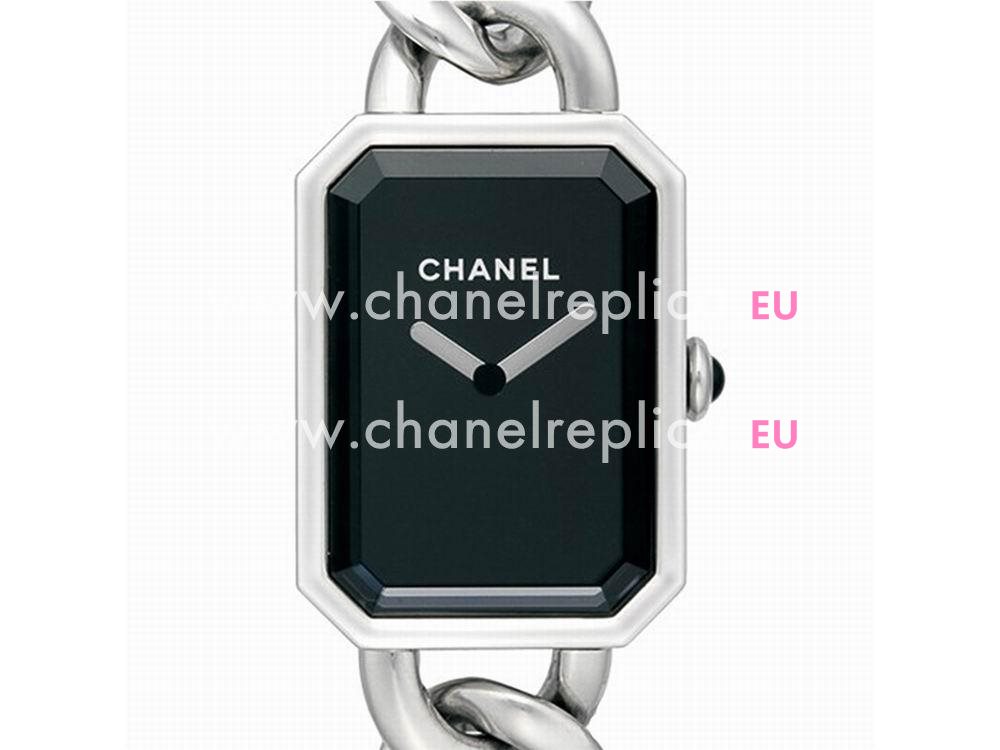 Chanel Premiere Black Dial Mother of Pearl Silver Chain Ladies Watch H3250