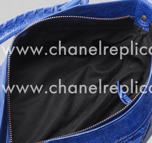 Balenciage First Top Leather Bag Sapphire Blue 103208 D95JT