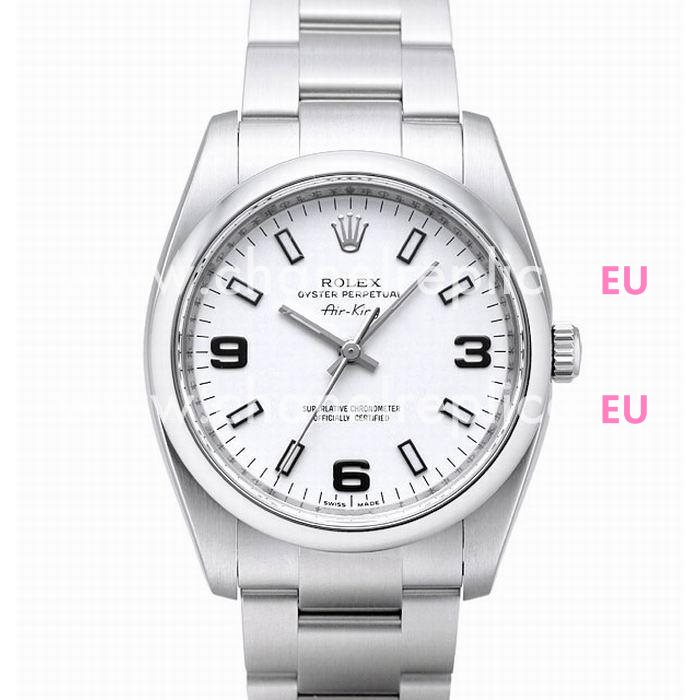 Rolex Air-King Automatic 34mm White Stainless Steel Watch R114200-3