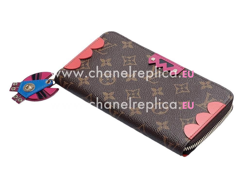 Louis Vuitton Monogram Canvas Totem Flamingo Zippy Wallet M61364