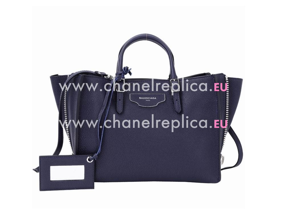 Balenciaga Papier A6 Zip Around Plate Deep Blue BA797870