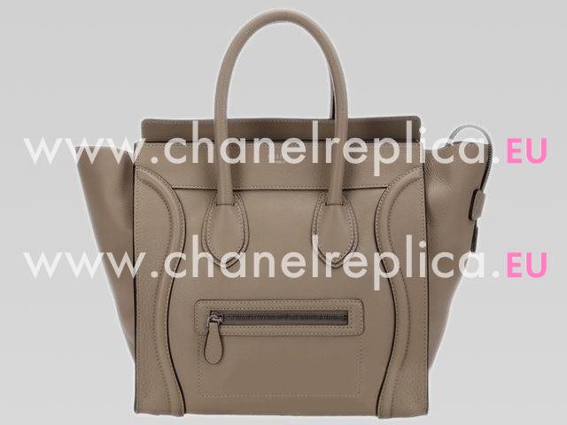 Celine Calfskin Medium Nano Luggage Bag Coco-Grey CE44895