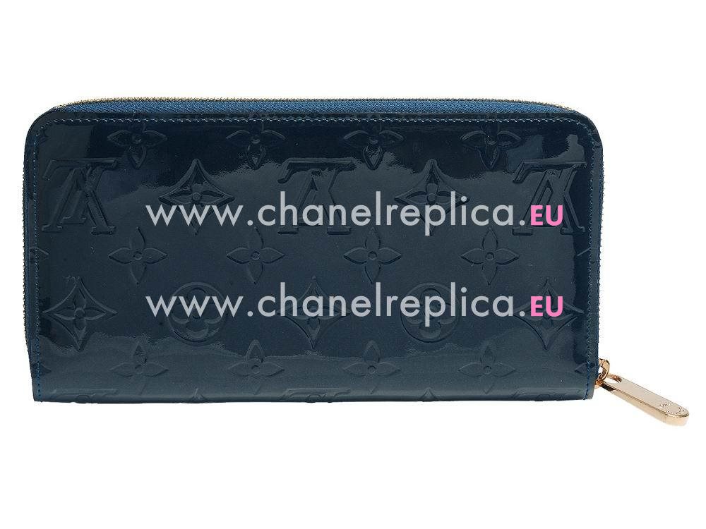 Louis Vuitton Monogram Vernis Zippy Wallet Grand Bleu M90047