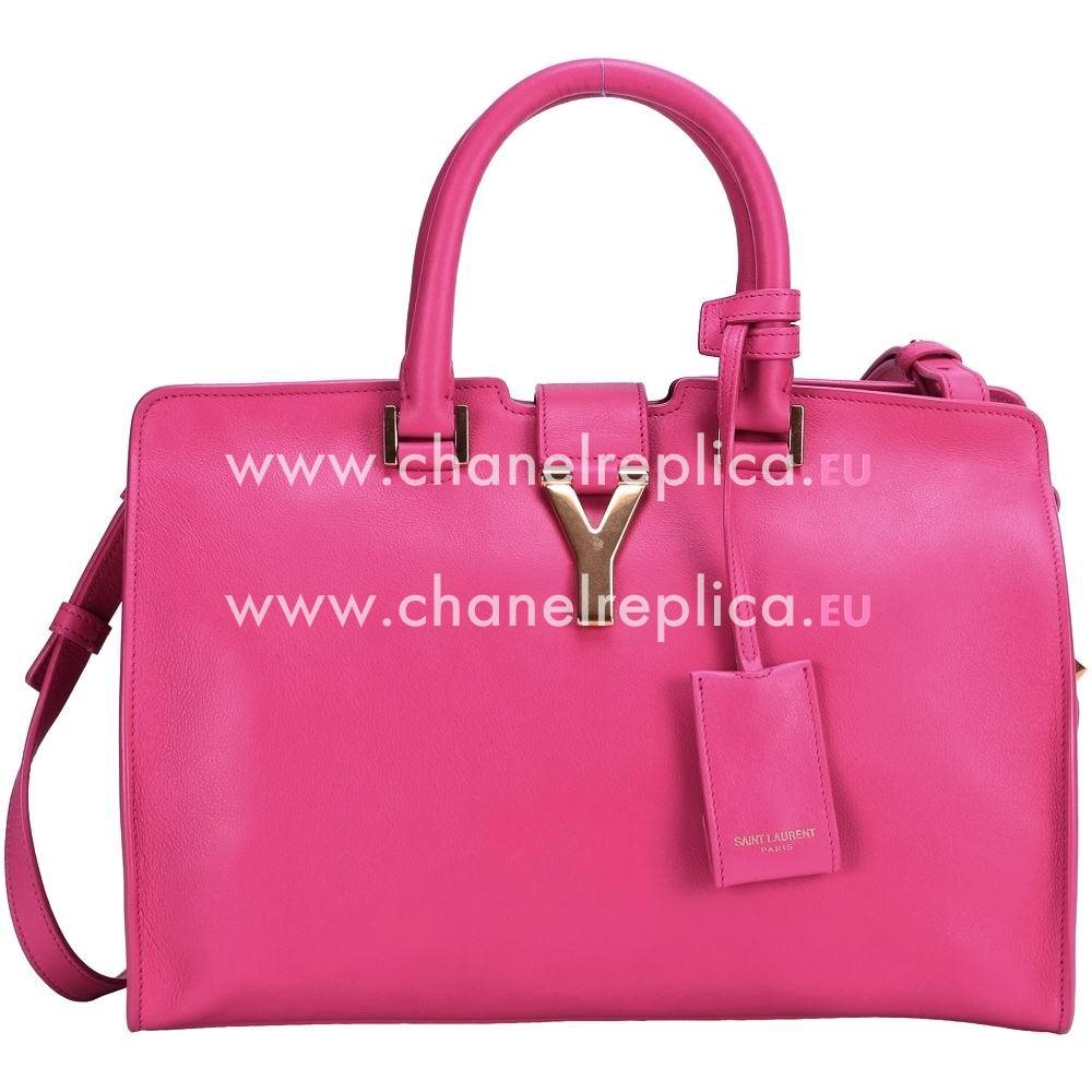 YSL CABAS PETIT CABAS Y Calfskin Medium Bag In Pink YSL5672955