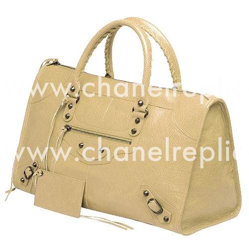 Balenciage Work Lambskin Gold hardware Bag Desert B2055103