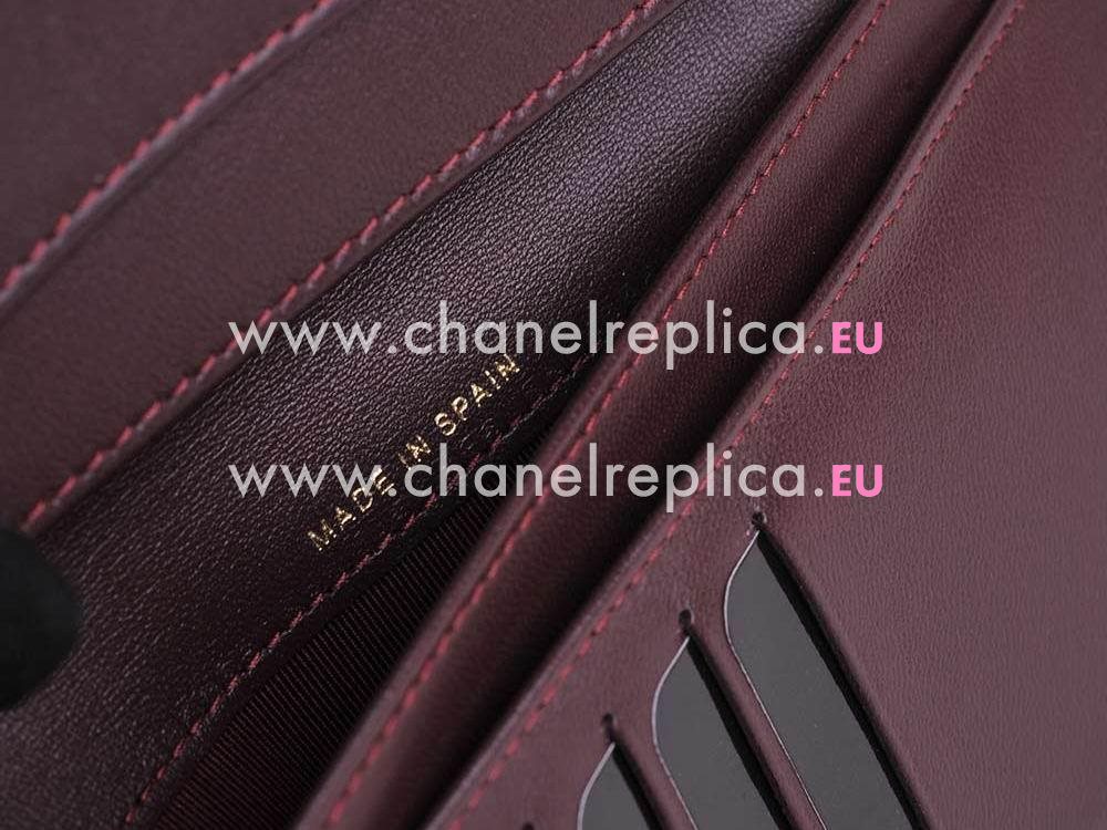 Chanel Classic CC Lambskin Long Wallet Black Gold A59961