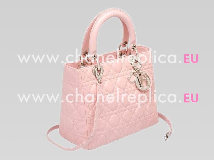 Lady Dior Cannage Lambskin Pink(Gold Hardware) D3025