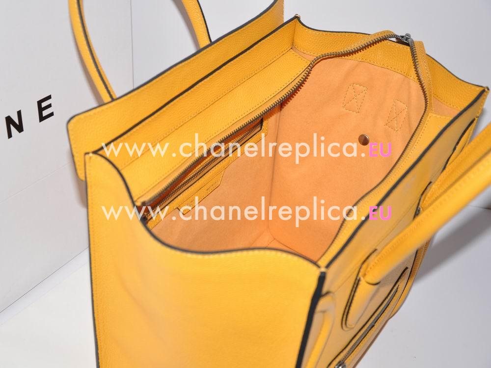 Celine Mini Luggage Bubble Calfskin Nano Ginger Yellow CE52489