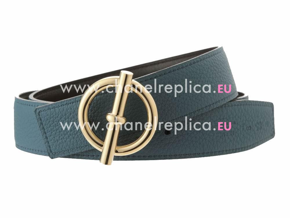 Hermes Gold Buckle Togo and Coffee Box Leahter Belt H547489
