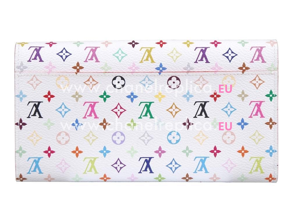 Louis Vuitton Monogram Multicolore Sarah Wallet White M60667