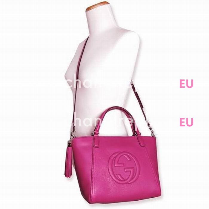 Gucci Soho GG Calfskin Bag Peach Red G5594637
