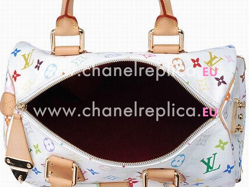 Louis Vuitton Monogram Multicolore Canvas SPEEDY 30 White M92643