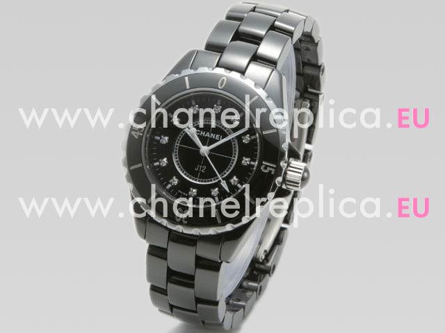 CHANEL J12 Black Dial Ceramic Quartz Watch In 33MM H1625