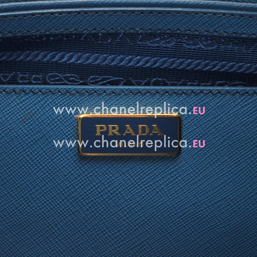 Prada Saffiano Lux Triangle Logo Epsom Bag Cornflower Blue PR771729