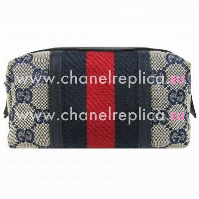 Gucci Classic GG Weaving Bag In Blue G554915