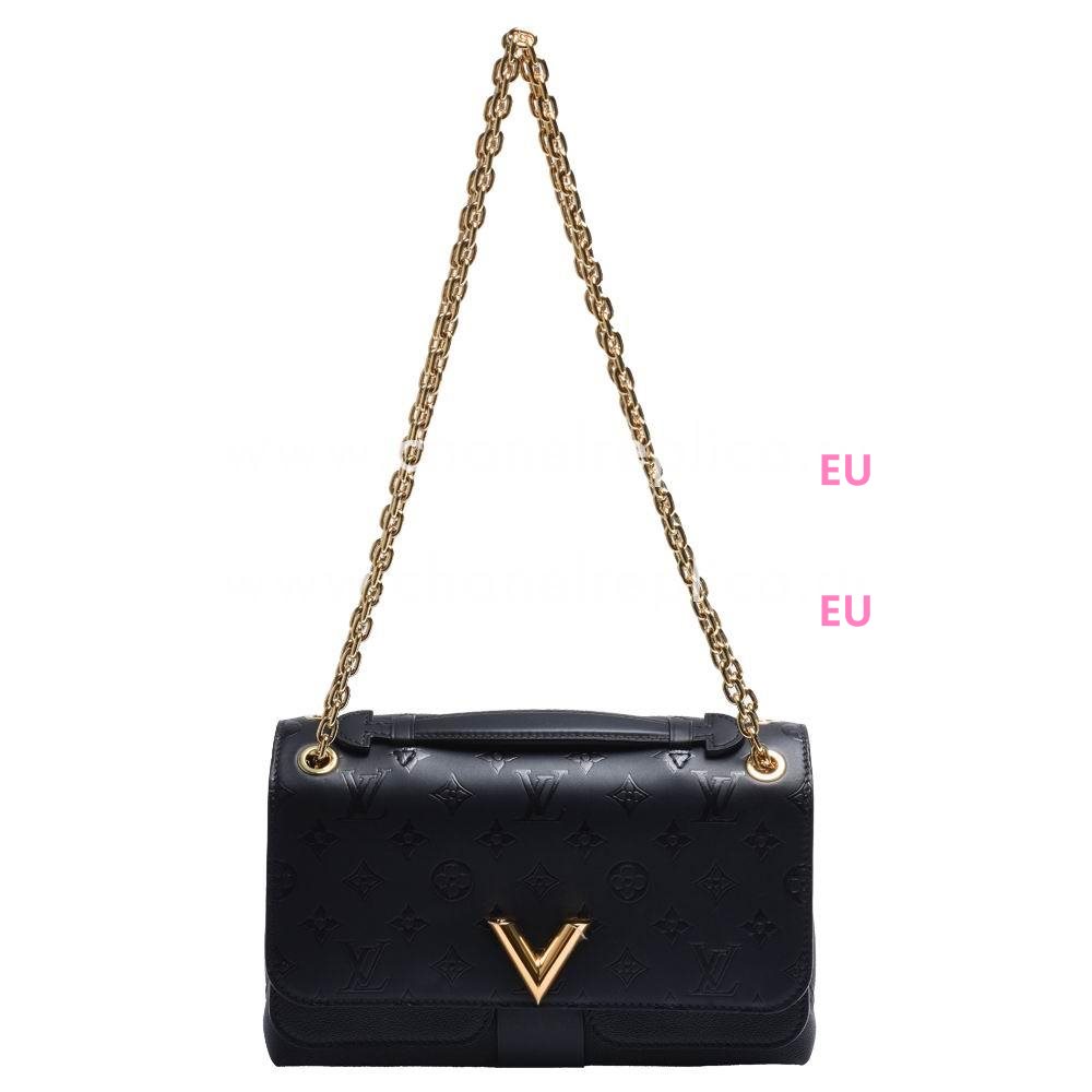 Louis Vuitton Smooth Cowhide Leather Very Messenger In Noir M53382