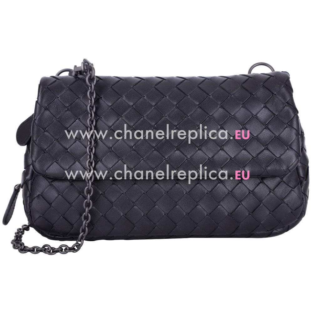 Bottega Veneta Crossbody Nappa Woven Shouldbag Black B6110310