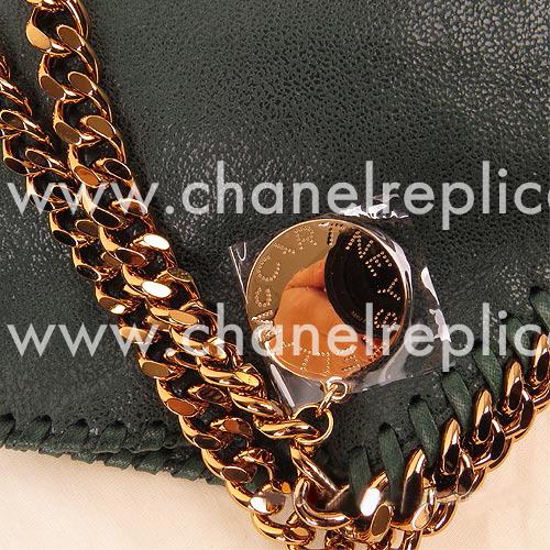 Stella McCartney Falabella Tote Medium Gold Chain Bag Dark Green S838661