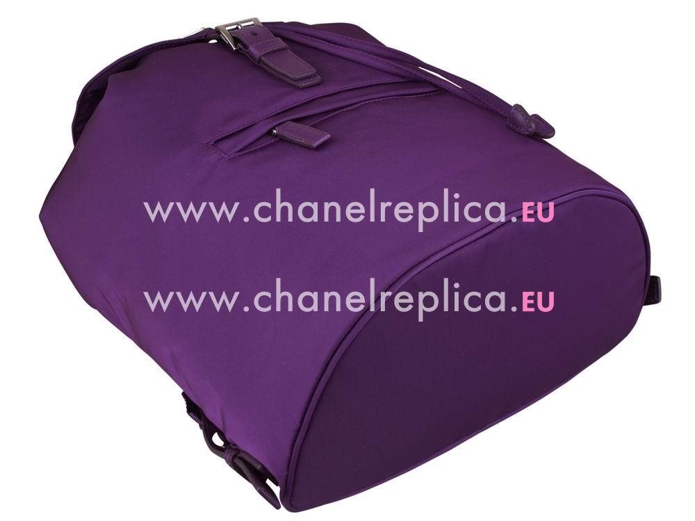 Prada Classic Triangle Logo Nylon Backpack Purple PR55445