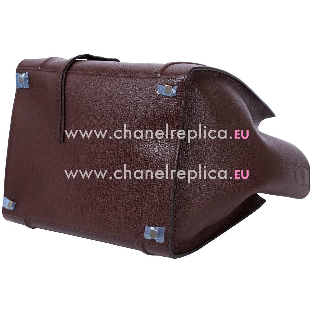 Celine Luggage Phantom Calfskin Bag CHocolate CE837D65