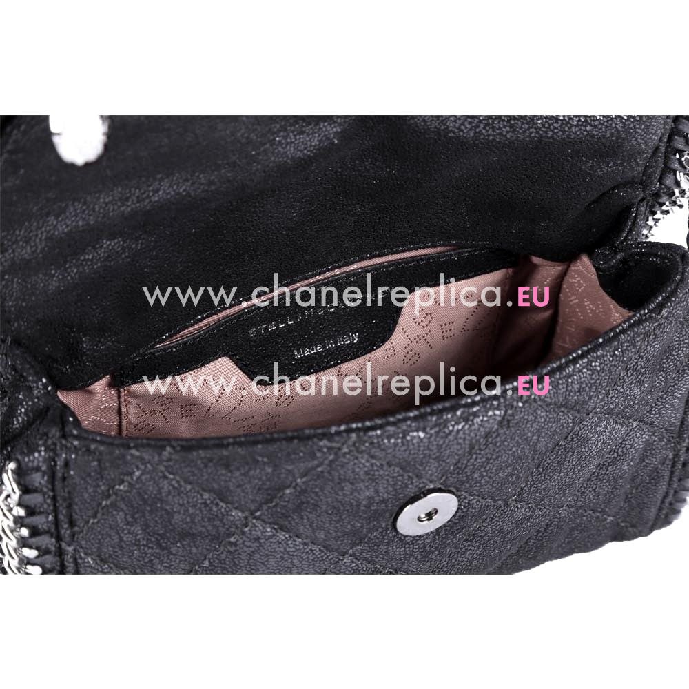 Stella McCartney Falabella Mini Silver Chain Bag Black S891769
