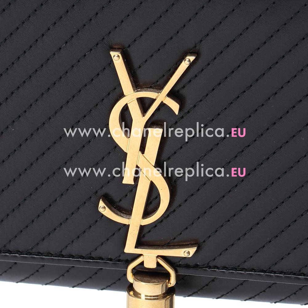 YSL Saint Lauren Calfskin Bag In Black YSL5645126