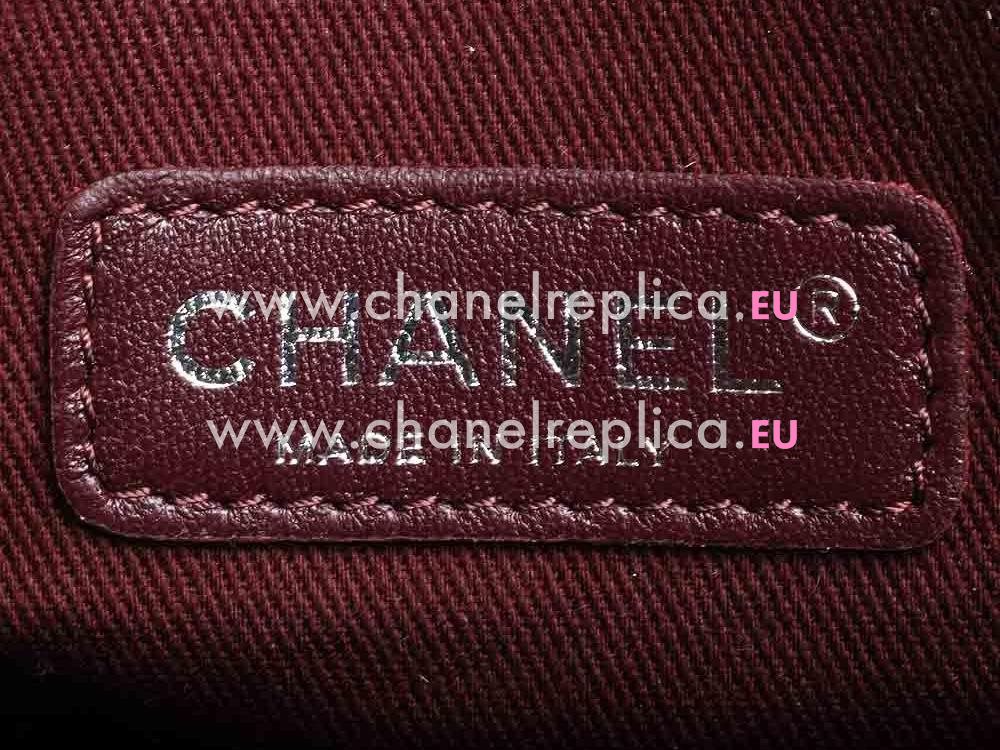 Chanel Calfskin CC Logo Classic Bag (black X bordeaux) A58508