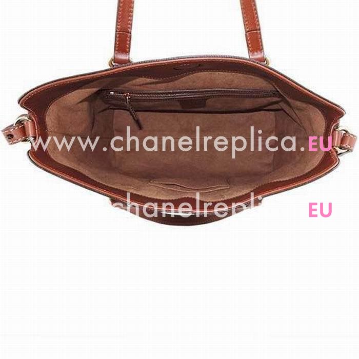 Gucci GG Supreme PVC Shoulder/Handle Bag In Khaki Brown G559457