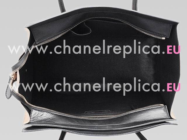 Celine Calfskin Nano Luggage Bag Black/Hami Melon CE40273