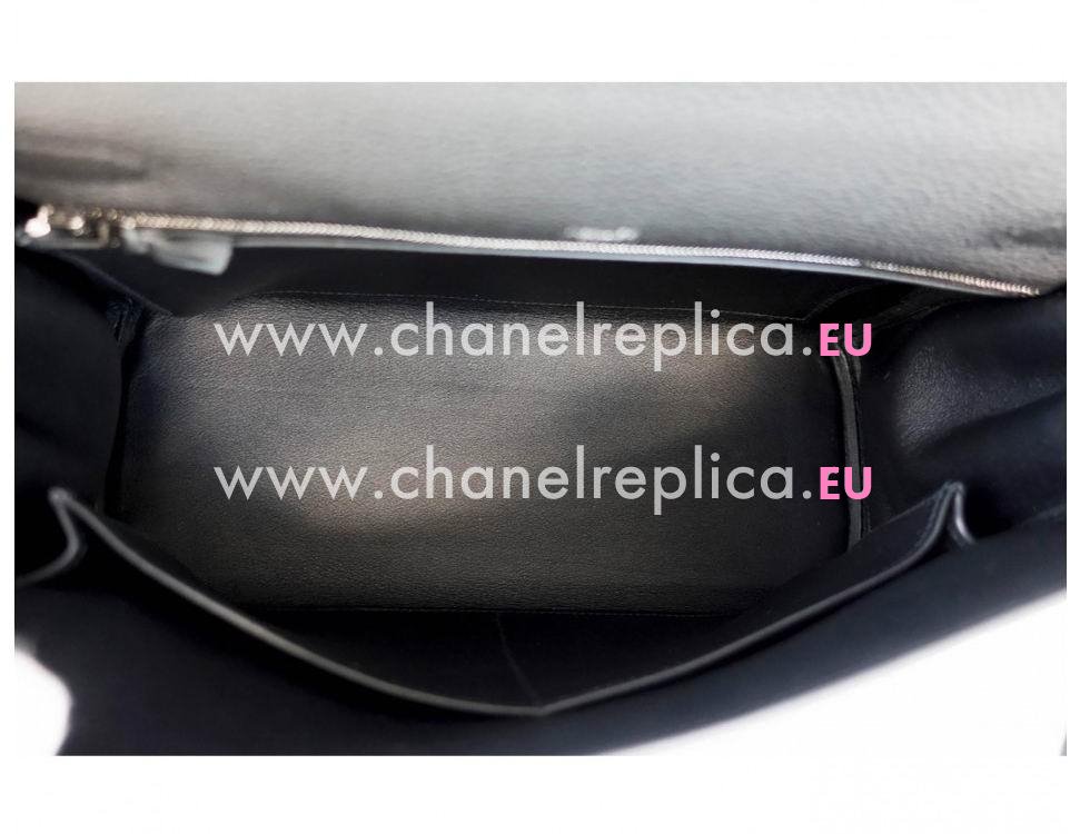 Hermes Ghillies Kelly 32cm Black Togo Swift Palladium Shoulder Bag HK1032BAL
