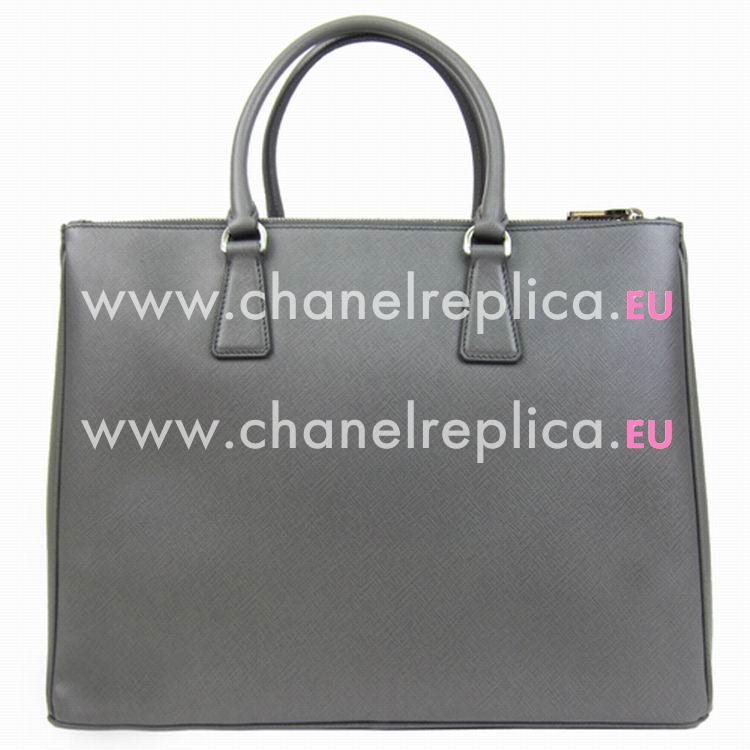 Prada Saffiano Lux Nzv Large Size Shopping Tote Gray PB1786T