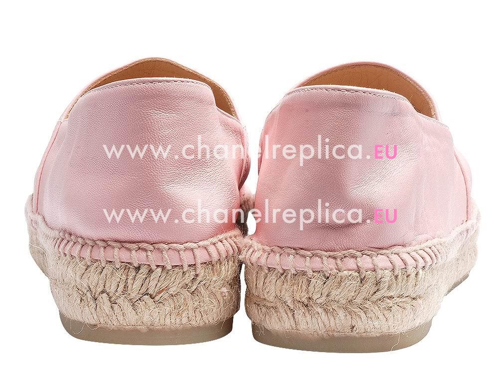 Chanel Lambskin CC Espadrilles Penelope Shoes Pink G29762-PINK