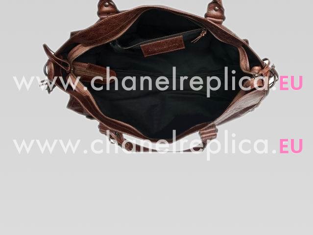 Balenciage Part Time Top Leather Bag In Chestnut 168028CH